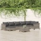 vidaXL Set de muebles de jardín 8 pzas y cojines ratán sintético gris vidaXL Set de muebles de jardín 8 pzas y cojines ratán sintético gris