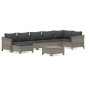 vidaXL Set de muebles de jardín 8 pzas y cojines ratán sintético gris vidaXL Set de muebles de jardín 8 pzas y cojines ratán sintético gris