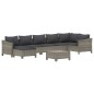vidaXL Set de muebles de jardín 8 pzas y cojines ratán sintético gris vidaXL Set de muebles de jardín 8 pzas y cojines ratán sintético gris