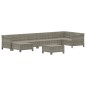 vidaXL Set de muebles de jardín 8 pzas y cojines ratán sintético gris vidaXL Set de muebles de jardín 8 pzas y cojines ratán sintético gris