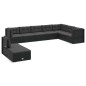vidaXL Set de muebles de jardín 9 pzas y cojines ratán sintético negro vidaXL Set de muebles de jardín 9 pzas y cojines ratán sintético negro