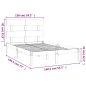 vidaXL Estructura de cama doble madera maciza gris 135x190 cm vidaXL Estructura de cama doble madera maciza gris 135x190 cm