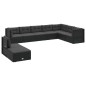 vidaXL Set de muebles de jardín 9 pzas y cojines ratán sintético negro vidaXL Set de muebles de jardín 9 pzas y cojines ratán sintético negro