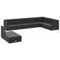 vidaXL Set de muebles de jardín 9 pzas y cojines ratán sintético negro vidaXL Set de muebles de jardín 9 pzas y cojines ratán sintético negro