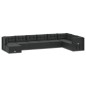 vidaXL Set de muebles de jardín 9 pzas y cojines ratán sintético negro vidaXL Set de muebles de jardín 9 pzas y cojines ratán sintético negro
