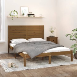 vidaXL Estructura de cama madera maciza de pino marrón miel 120x200 cm