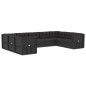 vidaXL Set de muebles de jardín 9 pzas y cojines ratán sintético negro vidaXL Set de muebles de jardín 9 pzas y cojines ratán sintético negro