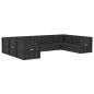 vidaXL Set de muebles de jardín 9 pzas y cojines ratán sintético negro vidaXL Set de muebles de jardín 9 pzas y cojines ratán sintético negro