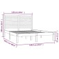 vidaXL Estructura de cama madera maciza de pino marrón miel 120x200 cm vidaXL Estructura de cama madera maciza de pino marrón miel 120x200 cm