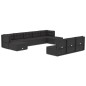 vidaXL Set de muebles de jardín 10 pzas cojines ratán sintético negro vidaXL Set de muebles de jardín 10 pzas cojines ratán sintético negro
