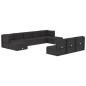 vidaXL Set de muebles de jardín 10 pzas cojines ratán sintético negro vidaXL Set de muebles de jardín 10 pzas cojines ratán sintético negro