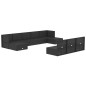 vidaXL Set de muebles de jardín 10 pzas cojines ratán sintético negro vidaXL Set de muebles de jardín 10 pzas cojines ratán sintético negro