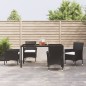vidaXL Set de muebles jardín 5 pzas con cojines ratán sintético negro vidaXL Set de muebles jardín 5 pzas con cojines ratán sintético negro