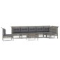 vidaXL Set de muebles de jardín 8 pzas y cojines ratán sintético gris vidaXL Set de muebles de jardín 8 pzas y cojines ratán sintético gris