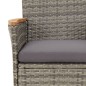 vidaXL Set comedor de jardín 5 piezas con cojines ratán sintético gris vidaXL Set comedor de jardín 5 piezas con cojines ratán sintético gris