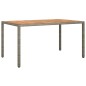 vidaXL Set comedor de jardín 5 piezas con cojines ratán sintético gris vidaXL Set comedor de jardín 5 piezas con cojines ratán sintético gris