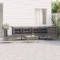 vidaXL Set de muebles de jardín 7 pzas y cojines ratán sintético gris vidaXL Set de muebles de jardín 7 pzas y cojines ratán sintético gris
