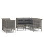 vidaXL Set de muebles de jardín 9 pzas y cojines ratán sintético gris vidaXL Set de muebles de jardín 9 pzas y cojines ratán sintético gris