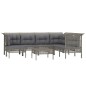 vidaXL Set de muebles de jardín 8 pzas y cojines ratán sintético gris