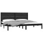 vidaXL Estructura de cama madera maciza negro super king 180x200 cm vidaXL Estructura de cama madera maciza negro super king 180x200 cm