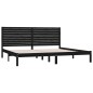 vidaXL Estructura de cama madera maciza negro super king 180x200 cm vidaXL Estructura de cama madera maciza negro super king 180x200 cm