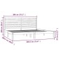 vidaXL Estructura de cama madera maciza negro super king 180x200 cm vidaXL Estructura de cama madera maciza negro super king 180x200 cm