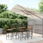 vidaXL Mesa bar y taburetes jardín 7 pzas madera acacia ratán PE negro vidaXL Mesa bar y taburetes jardín 7 pzas madera acacia ratán PE negro