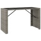 vidaXL Mesa bar y taburetes jardín 9 pzas madera acacia ratán PE gris vidaXL Mesa bar y taburetes jardín 9 pzas madera acacia ratán PE gris