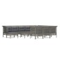 vidaXL Set de muebles de jardín 12 pzas cojines ratán sintético gris vidaXL Set de muebles de jardín 12 pzas cojines ratán sintético gris
