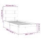 vidaXL Estructura de cama de madera maciza gris 100x200 cm vidaXL Estructura de cama de madera maciza gris 100x200 cm