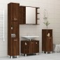 vidaXL Set de muebles de baño 4 pzas madera contrachapada marrón roble vidaXL Set de muebles de baño 4 pzas madera contrachapada marrón roble