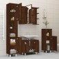 vidaXL Set de muebles de baño 4 pzas madera contrachapada marrón roble vidaXL Set de muebles de baño 4 pzas madera contrachapada marrón roble