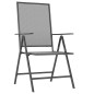 vidaXL Juego de comedor de jardín 5 piezas acero gris antracita