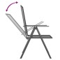 vidaXL Juego de comedor de jardín 5 piezas acero gris antracita