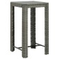 vidaXL Mesa y taburetes altos jardín 3 pzas madera y ratán PE gris vidaXL Mesa y taburetes altos jardín 3 pzas madera y ratán PE gris