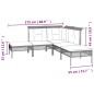 vidaXL Set de muebles de jardín 9 pzas y cojines ratán sintético gris