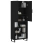 vidaXL Aparador alto madera contrachapada negro 69,5x34x180 cm vidaXL Aparador alto madera contrachapada negro 69,5x34x180 cm