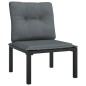 vidaXL Juego de muebles de jardín 8 pzas ratán sintético negro y gris vidaXL Juego de muebles de jardín 8 pzas ratán sintético negro y gris
