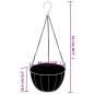 vidaXL Soportes para cestas colgantes con maceteros 4 uds acero negro vidaXL Soportes para cestas colgantes con maceteros 4 uds acero negro