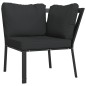 vidaXL Juego de muebles de jardín 9 piezas acero con cojines gris vidaXL Juego de muebles de jardín 9 piezas acero con cojines gris