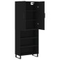 vidaXL Aparador alto madera contrachapada negro 69,5x34x180 cm vidaXL Aparador alto madera contrachapada negro 69,5x34x180 cm