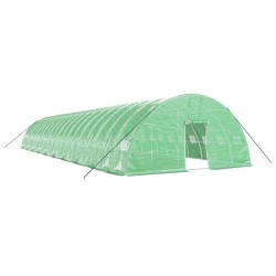 vidaXL Invernadero con estructura de acero verde 120 m² 20x6x2,85 m