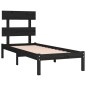 vidaXL Estructura de cama madera maciza negro 100x200 cm vidaXL Estructura de cama madera maciza negro 100x200 cm