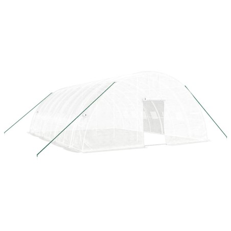 vidaXL Invernadero con estructura de acero blanco 48 m² 8x6x2,85 m