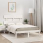 vidaXL Estructura cama doble pequeña madera maciza blanco 120x190 cm vidaXL Estructura cama doble pequeña madera maciza blanco 120x190 cm