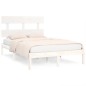 vidaXL Estructura cama doble pequeña madera maciza blanco 120x190 cm vidaXL Estructura cama doble pequeña madera maciza blanco 120x190 cm
