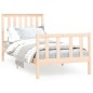 vidaXL Estructura de cama con cabecero madera maciza de pino 90x200 cm