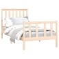 vidaXL Estructura de cama con cabecero madera maciza de pino 90x200 cm