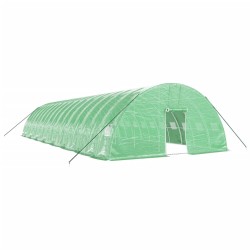 vidaXL Invernadero con estructura de acero verde 96 m² 16x6x2,85 m