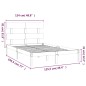 vidaXL Estructura cama doble pequeña madera maciza blanco 120x190 cm vidaXL Estructura cama doble pequeña madera maciza blanco 120x190 cm